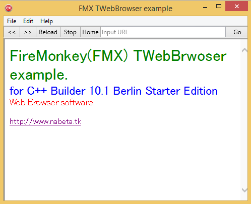FireMonkey(FMX) TWebBrowser サンプルexample